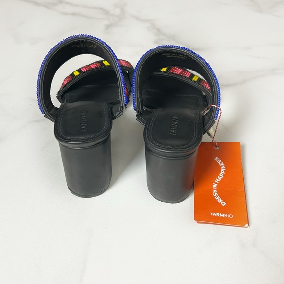 Farm Rio Beaded Block Heel Slide Sandals - Picture 5 of 9